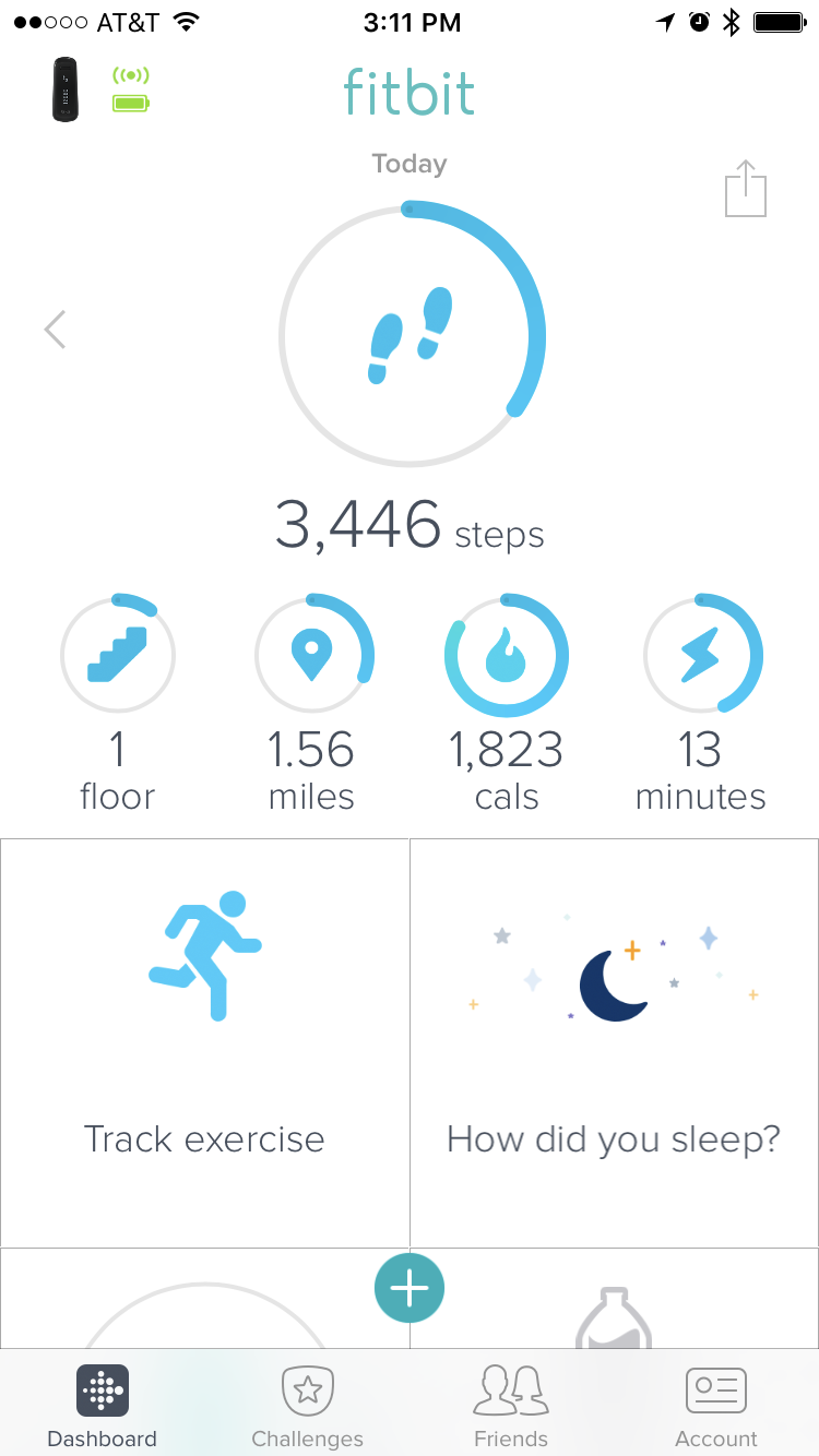 Fitbit profile graphs charts logs